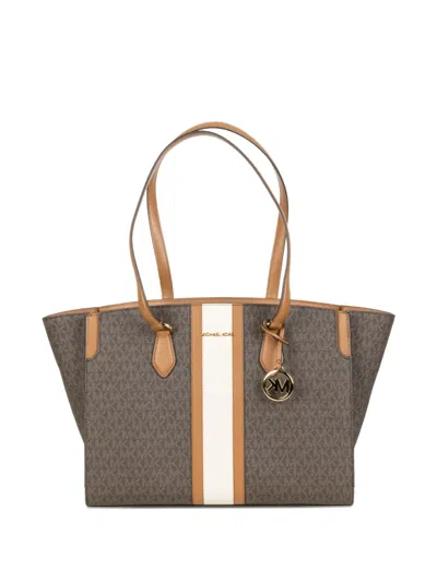Michael Kors Large Monogram Tote Bag In Brown