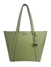 Michael Kors Large Pratt Shoulder Zip Tote Bag In Light Sage In Multi