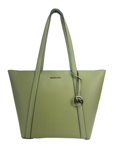 Michael Kors Large Pratt Shoulder Zip Tote Bag Light Sage In Green