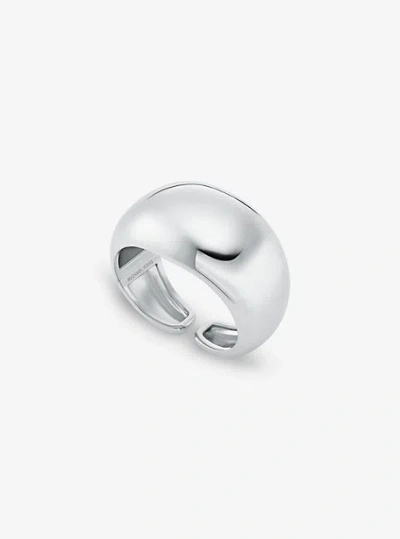 Michael Kors Large Precious Metal-plated Brass Bubble Ear Cuff In Silver