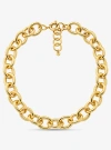 Michael Kors 14k Gold-plated Brass Statement Chain Necklace In Gold