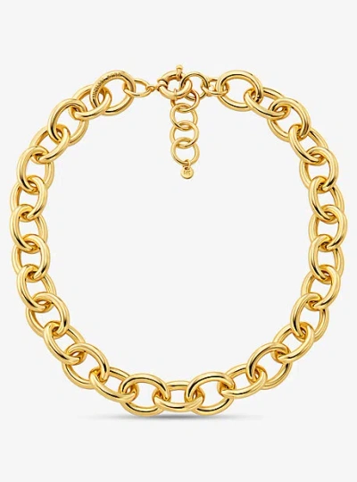 Michael Kors 14k Gold-plated Brass Statement Chain Necklace
