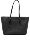 Michael Kors Large Quinn Signature Logo Tote In Black