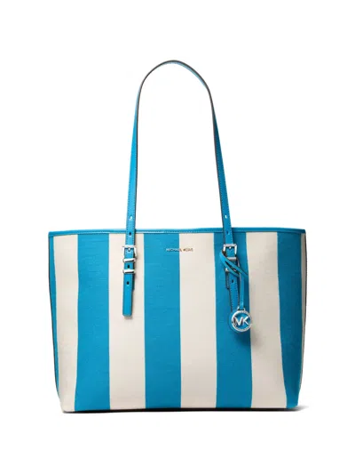 Michael Kors Large Quinn Tote Bag In Blue