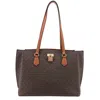 Michael Kors Large Ruby Monogram Logo Tote Bag In Brown