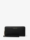 Michael Kors Large Saffiano Leather Continental Wallet In Blue