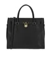 Michael Kors Hamilton Moderne Large Leather Satchel In Black