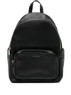 Michael Kors Tanner Medium Backpack In Hammered Leather In Black