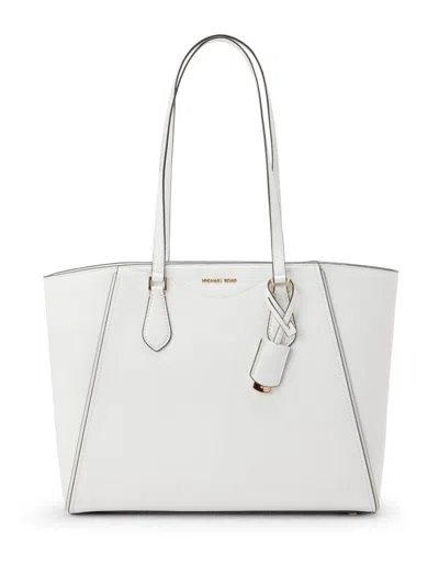 Michael Kors Large Taryn Tote Bag In White