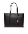 Michael Kors `temple` Large Tote Bag In Black