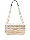 Michael Kors Tribeca Long Convertible Chain Shoulder Bag In Gold