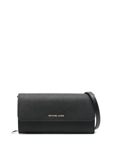 Michael Kors Large Wallet On Chain In Black