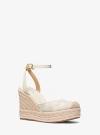 Michael Kors Larissa Logo Jacquard Espadrille Wedge In Natural