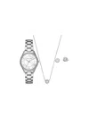 Michael Kors Lauryn 33mm Watch Set In Silver