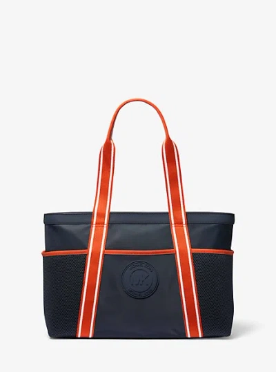 Michael Kors Lautner Nylon Tote Bag In Blue