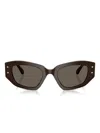 Michael Kors Le Praz Geometric-frame Sunglasses In Brown