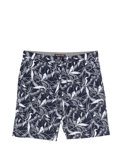 Michael Kors Leaf-print Drawstring Shorts In Multi