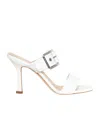 Michael Kors Colby Leather Sandals In White