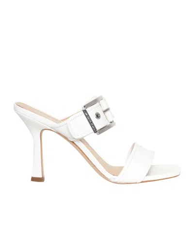 Michael Kors Leather 95mm Mules In White