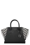 Michael Kors Leather And Fabric Bag In Black