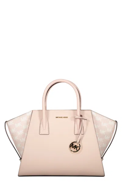 Michael Kors Leather And Fabric Bag In Pink