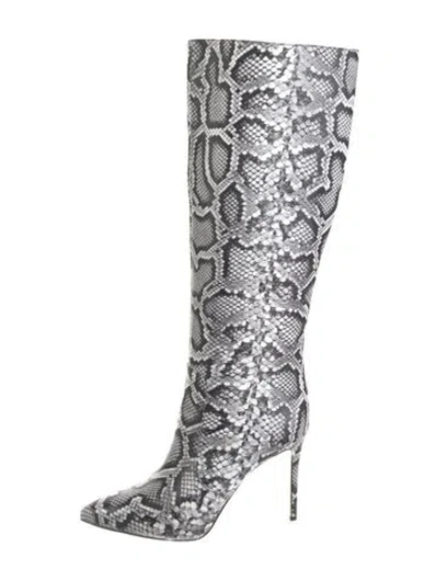 Pre-owned Michael Kors Leather Animal Print Boots In Multi