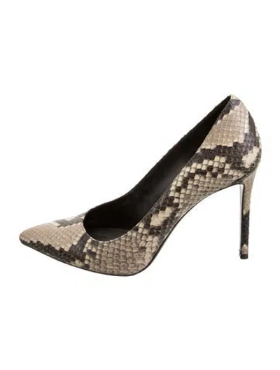 Pre-owned Michael Kors Leather Animal Print Pumps In Neutrals
