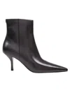Michael Kors Selina Boot In Leather And Storm Color In Black