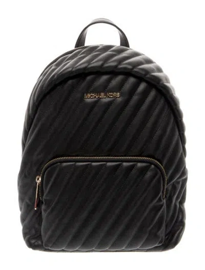 Pre-owned Michael Kors Leather Backpack In Black