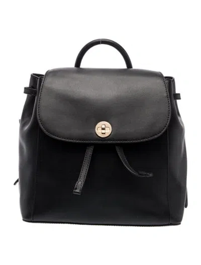 Pre-owned Michael Kors Leather Backpack In Black
