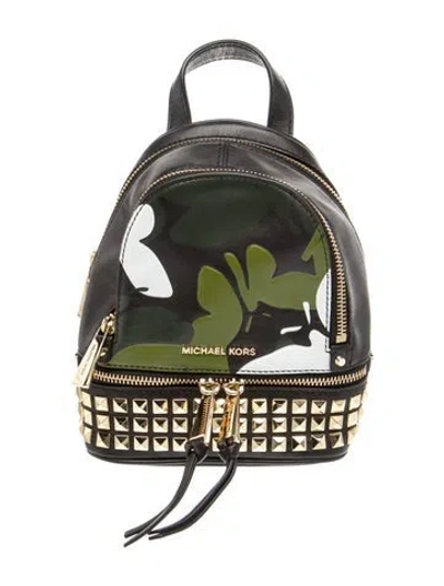 Pre-owned Michael Kors Leather Backpack In Black