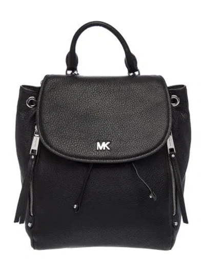 Pre-owned Michael Kors Leather Backpack In Black