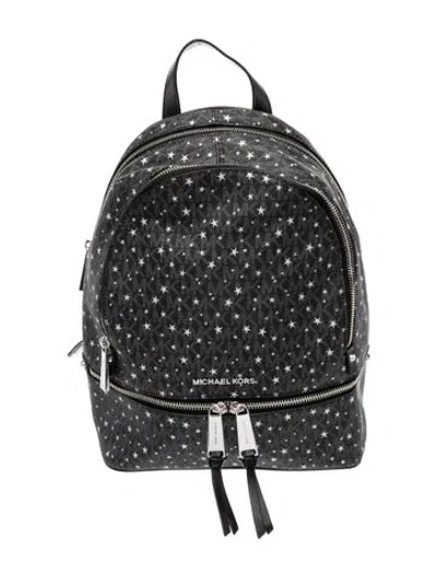 Pre-owned Michael Kors Leather Backpack In Black
