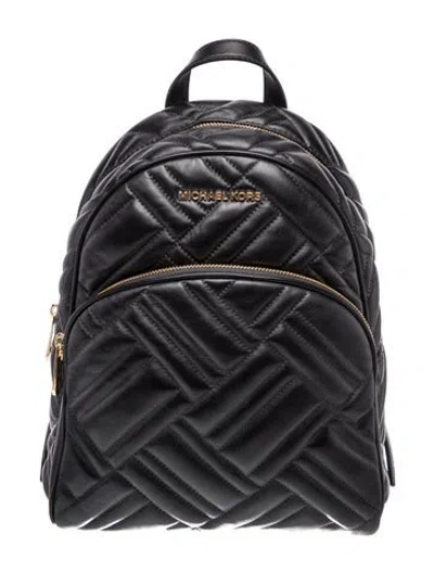 Pre-owned Michael Kors Leather Backpack In Black
