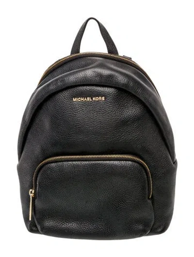 Pre-owned Michael Kors Leather Backpack In Black