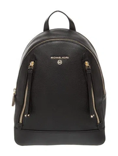 Pre-owned Michael Kors Leather Backpack In Black