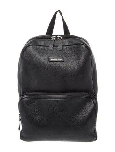 Pre-owned Michael Kors Leather Backpack In Black