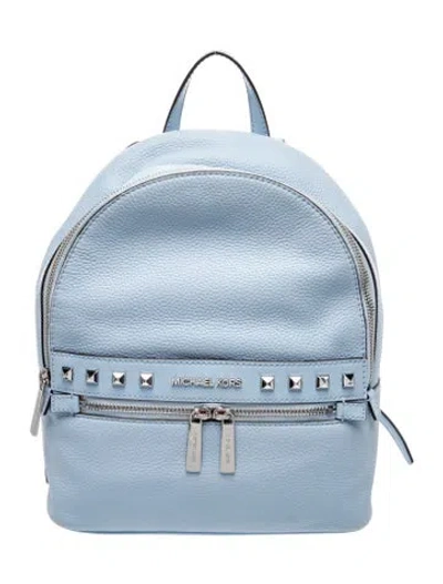 Pre-owned Michael Kors Leather Backpack In Blue