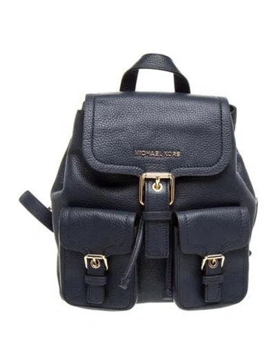 Pre-owned Michael Kors Leather Backpack In Blue