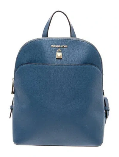 Pre-owned Michael Kors Leather Backpack In Blue