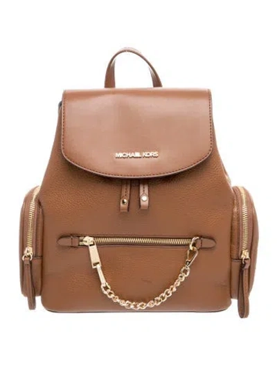 Pre-owned Michael Kors Leather Backpack In Brown