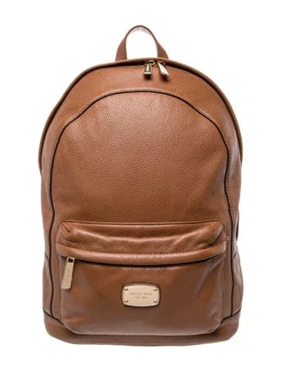 Pre-owned Michael Kors Leather Backpack In Brown