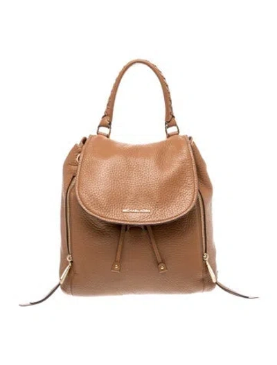 Pre-owned Michael Kors Leather Backpack In Brown