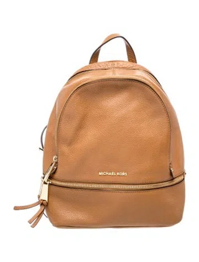Pre-owned Michael Kors Leather Backpack In Brown