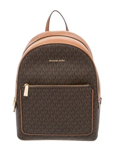 Pre-owned Michael Kors Leather Backpack In Brown