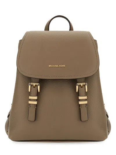 Michael Kors Leather Backpack In Gray