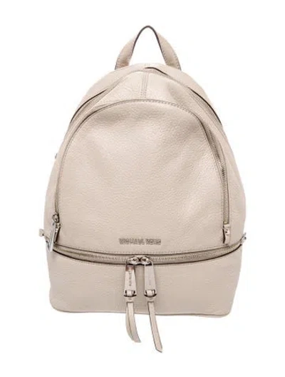 Pre-owned Michael Kors Leather Backpack In Gray