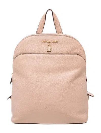 Pre-owned Michael Kors Leather Backpack In Neutral