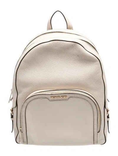 Pre-owned Michael Kors Leather Backpack In Neutrals