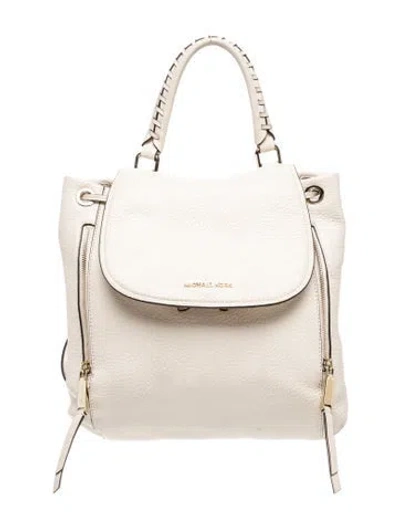 Pre-owned Michael Kors Leather Backpack In Neutrals